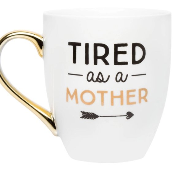 Tired As A Mother Cafe Mug (16oz) - Picture 2 of 2
